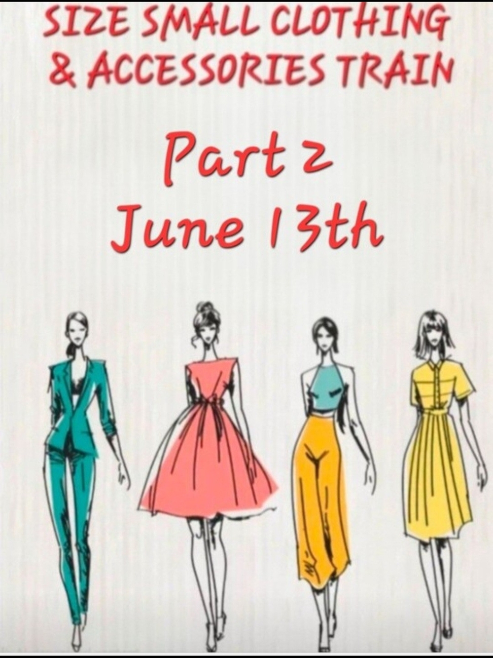Size SMALL CLOTHING AND ACCESSORIES TRAIN JUNE 13TH